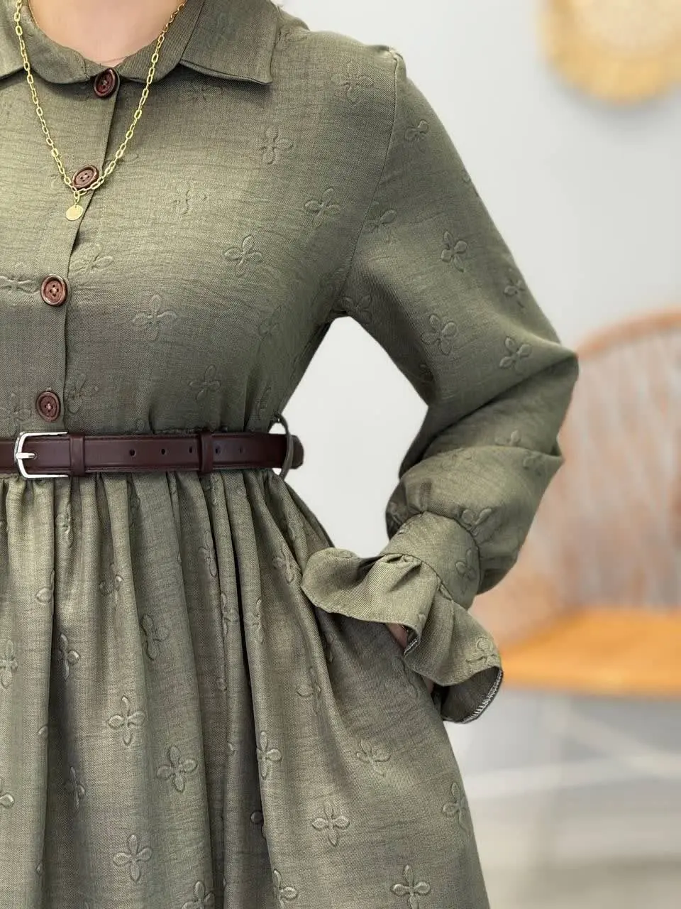 3416-پیراهن مزونی ویشکا